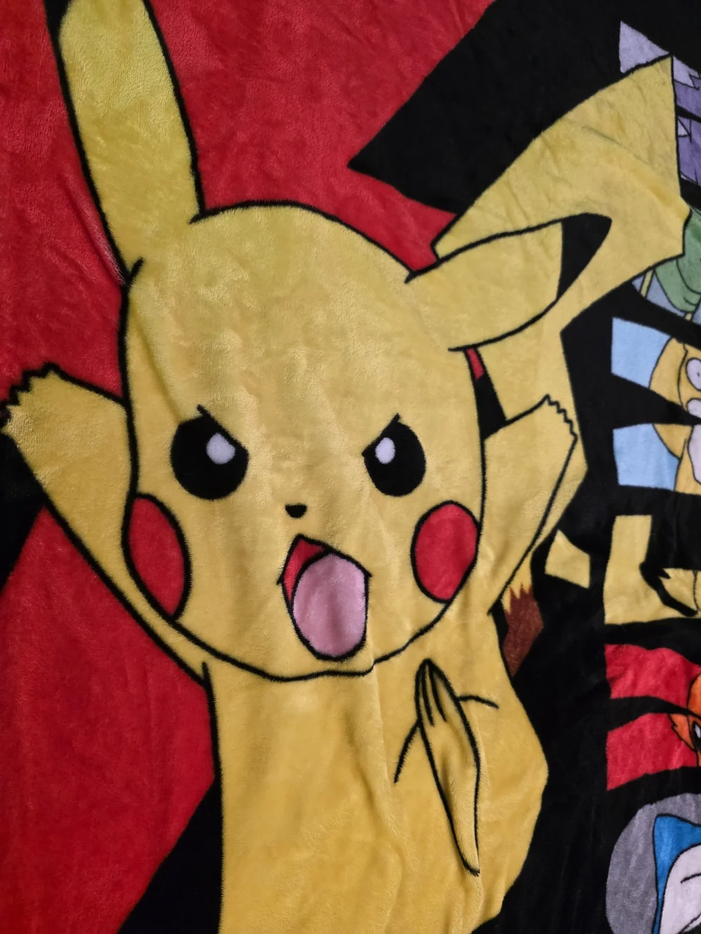 Pokémon Battle Bolt Plush Throw Blanket gengar psyduck bulbasar snorlax